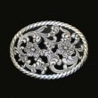 画像1: オーバル オープンワーク フラワー トロフィーバックル (1)