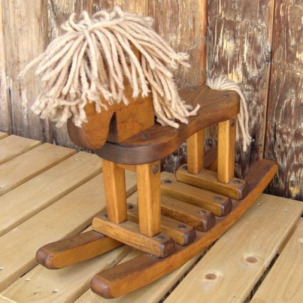 画像2: 木製ミニチュア『ロッキングホース』 (2)